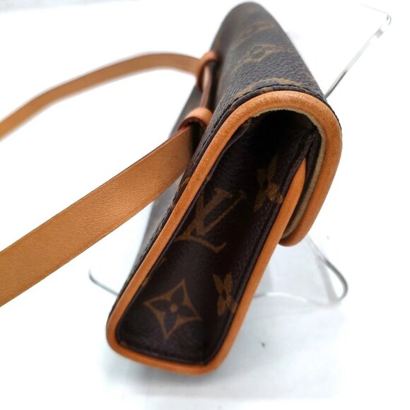 Louis Vuitton LV Shoulder Bag Pochette Florentine Brown Monogram 650-0710 - Picture 4 of 13